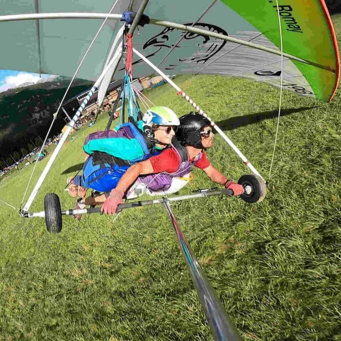 posé roulette deltaplane